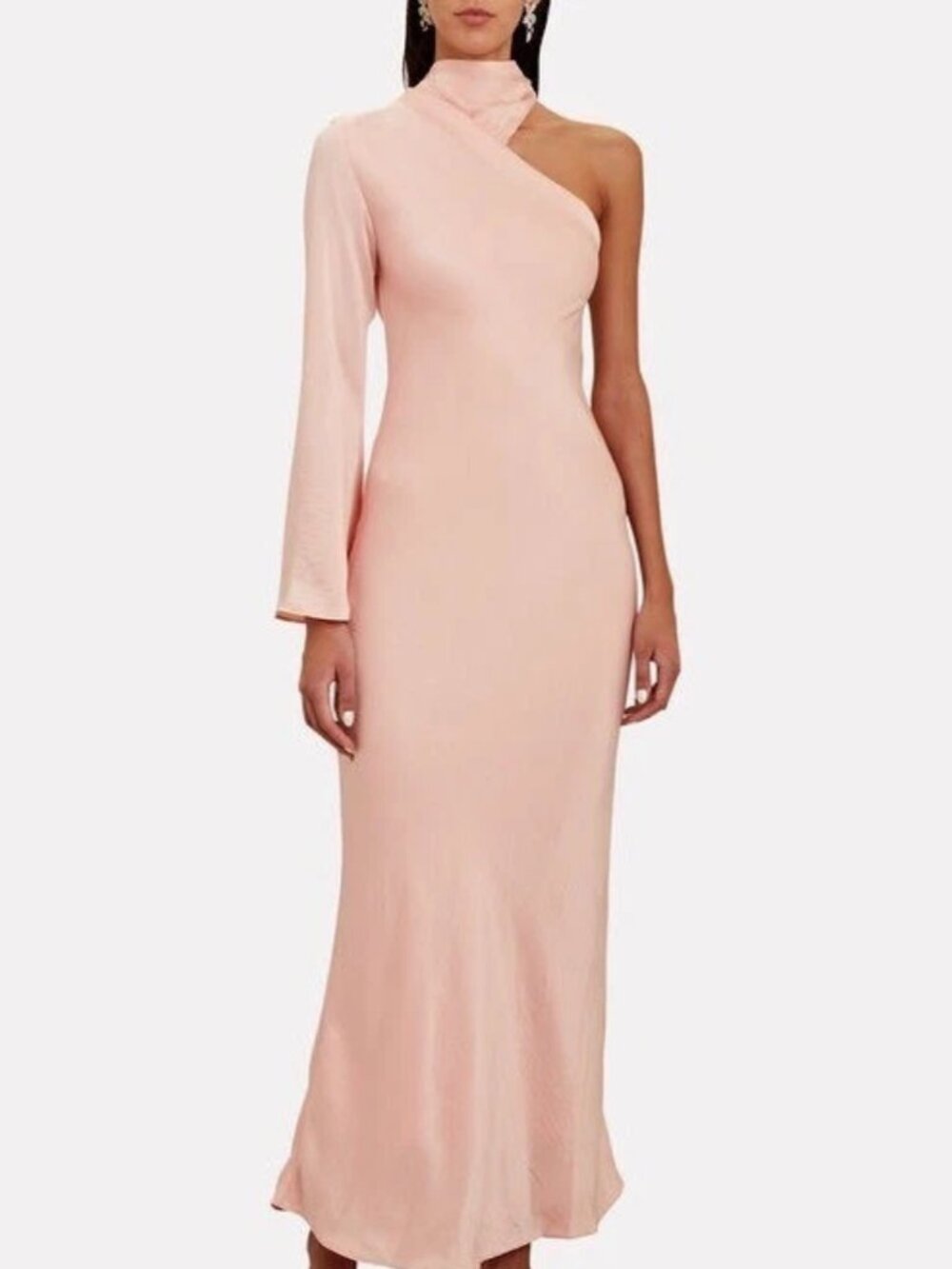 new SIGNIFICANT OTHER RHIANNON one shoulder satin maxi dress us 8